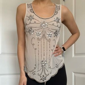 Sheer Beaded Jewel Tank 💎